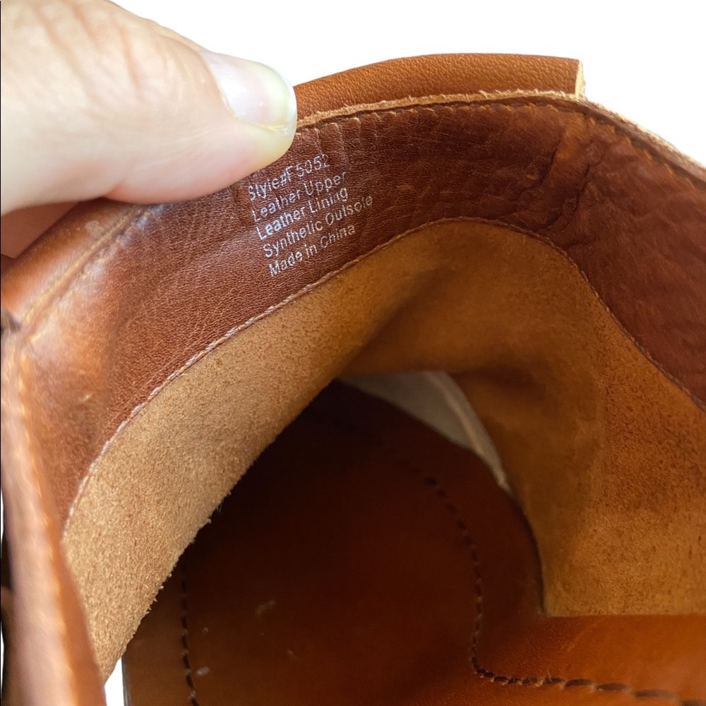 Madewell Fringed Chestnut Mules Slides - Picture 15 of 16